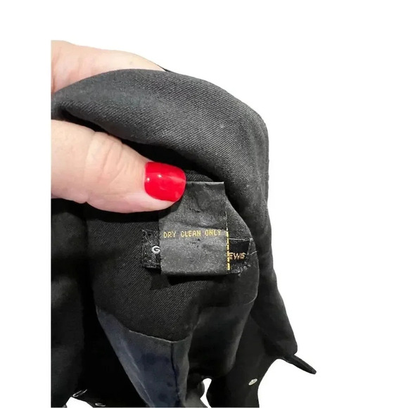 Grace Dane Lewis Women's Black Cropped Jacket Size 12 Casual Button-Up - Picture 5 of 12